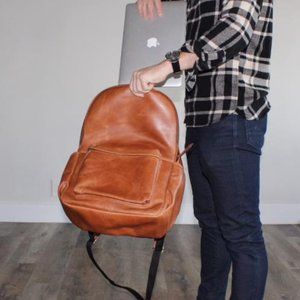 Brown Leather Backpack, Natural Leather Backpack